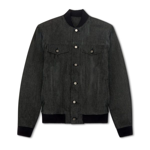 Black On Black Jean Jacket